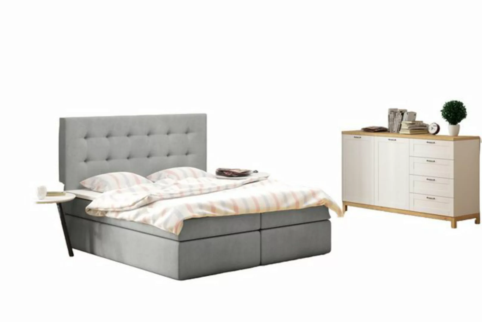 Xlmoebel Bett Luxuriöses Hotelbett mit Chesterfield-Design in 180x200cm aus günstig online kaufen