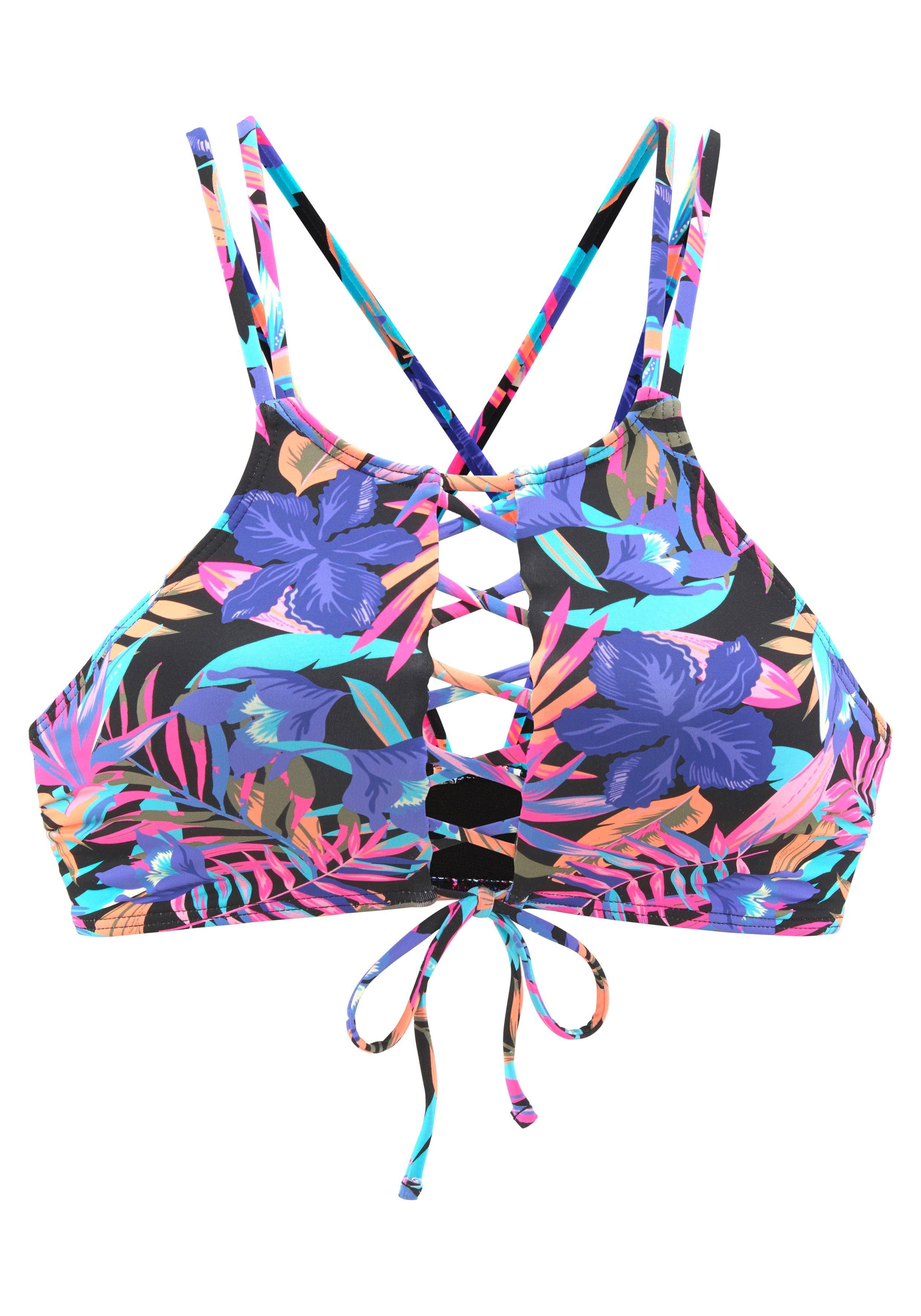 Bench. Bustier-Bikini-Top Pitch, mit buntem Druck günstig online kaufen