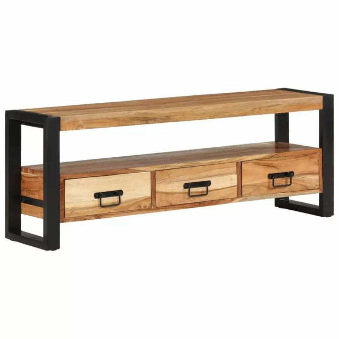 vidaXL TV-Schrank TV-Schrank 120x30x45 cm Massivholz Akazie TV-Lowboard Fer günstig online kaufen