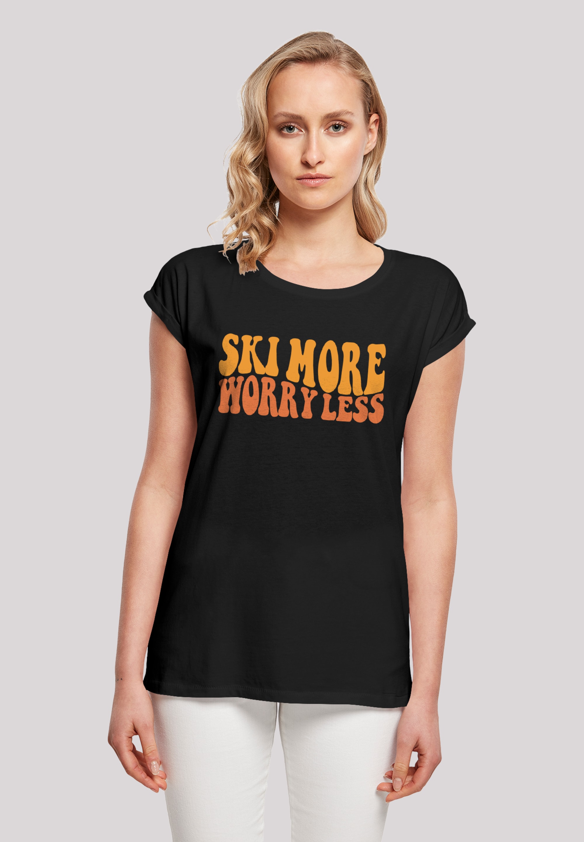 F4NT4STIC T-Shirt "Ski More Worry Less", Premium Qualität günstig online kaufen