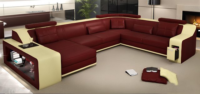 JVmoebel Ecksofa Modern Ecksofa Couch Polster Leder Design Sofa Garnitur Wo günstig online kaufen