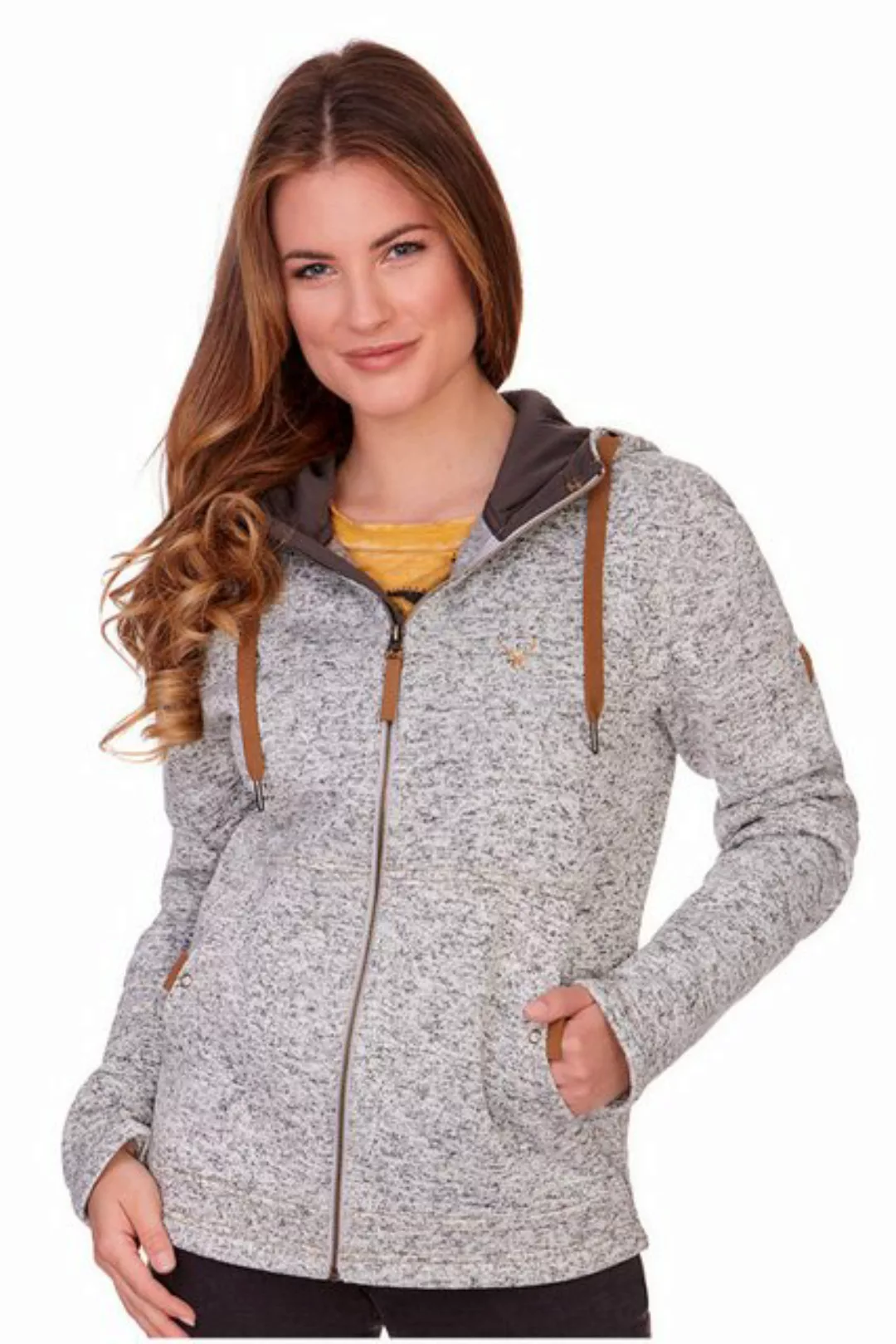 Tom Collins Outdoorbluse Strickfleecejacke Damen - RAMIRA - anthrazit, mitt günstig online kaufen