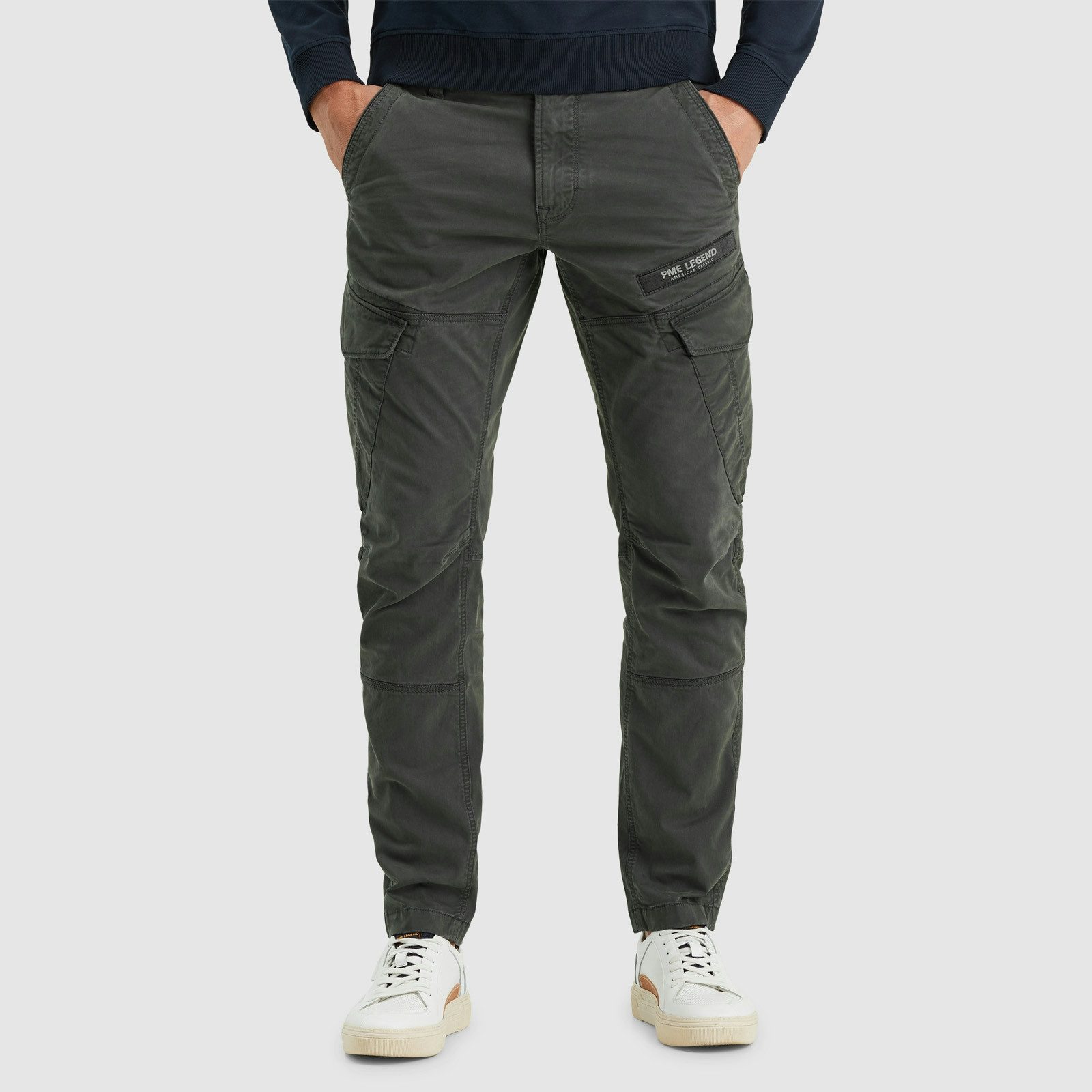 PME Legend Herren Cargohose NORDROP - Tapered Fit - Grau Beige Oliv günstig online kaufen
