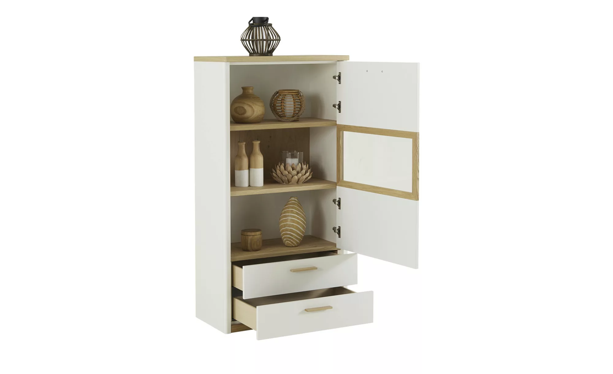 Wohnwert Highboard  Libro Plus ¦ weiß ¦ Maße (cm): B: 76 H: 148 T: 41.0 Kom günstig online kaufen