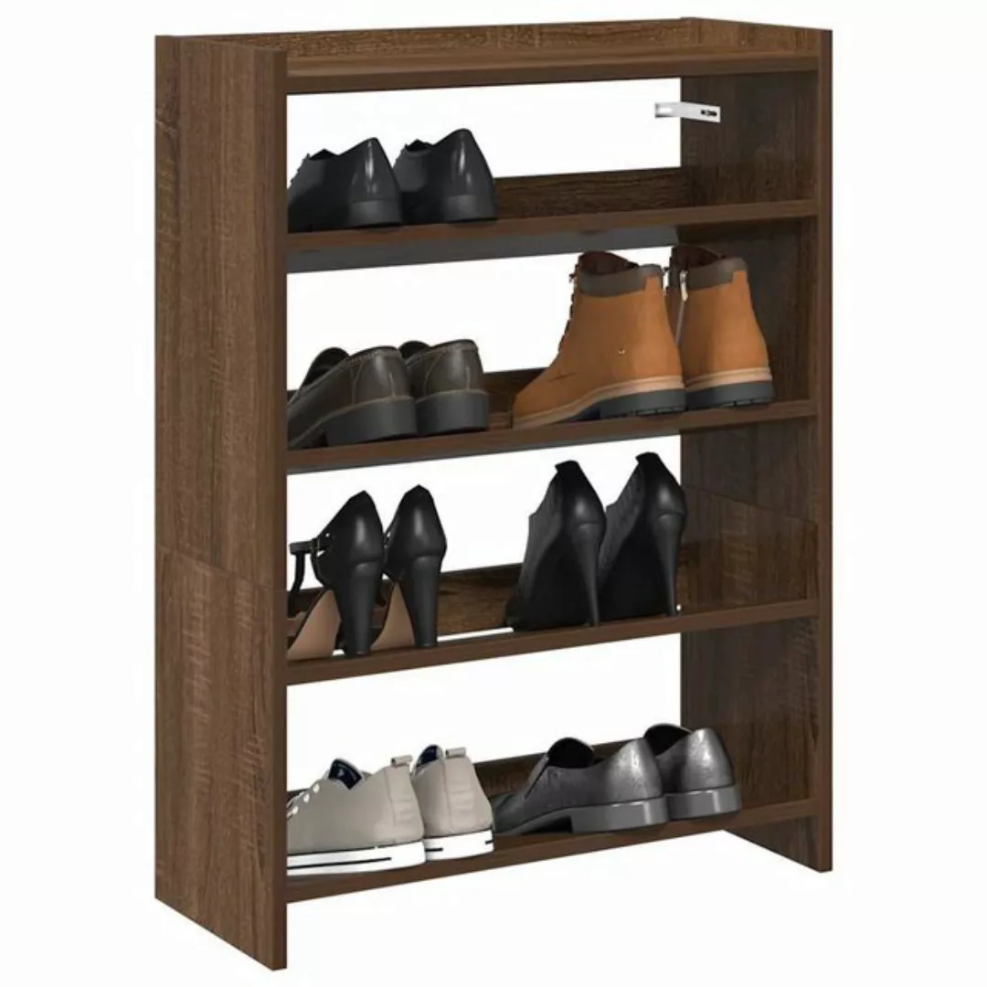 vidaXL Schuhschrank Schuhregal Braun Eichen-Optik 80x25x61,5 cm Holzwerksto günstig online kaufen