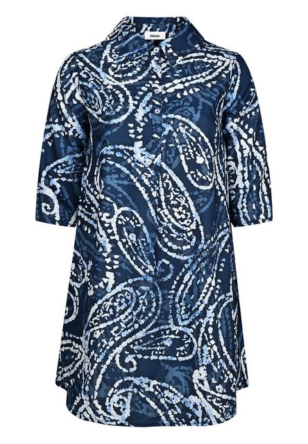 elanza Midikleid Blusen-Kleid mit Paisley-Print in Blau/Weiß (1-tlg) günstig online kaufen