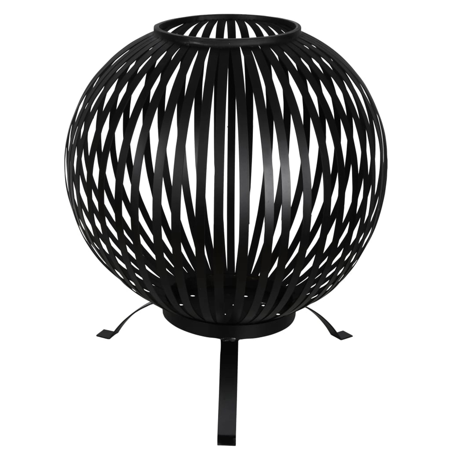 Esschert Design Feuerkorb Ball Gestreift Schwarz Kohlenstoffstahl Ff400 günstig online kaufen