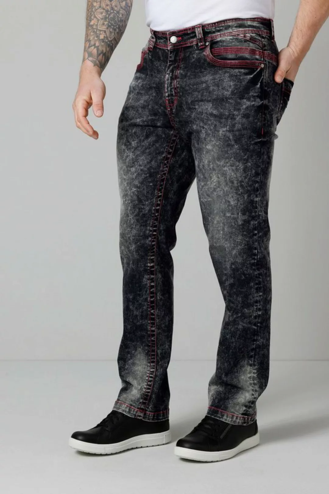 John F. Gee 5-Pocket-Jeans John F. Gee Jeans Straight Fit Colornähte 5-Pock günstig online kaufen