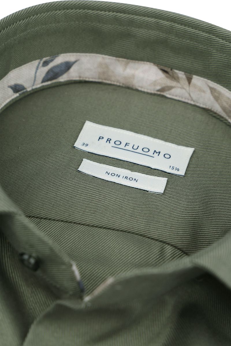 Profuomo Twill Hemd Olivgrün - Größe 39 günstig online kaufen