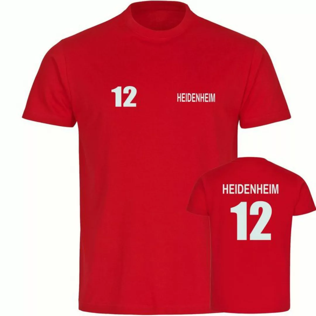 multifanshop T-Shirt Herren Heidenheim - Trikot Nummer 12 - Männer günstig online kaufen