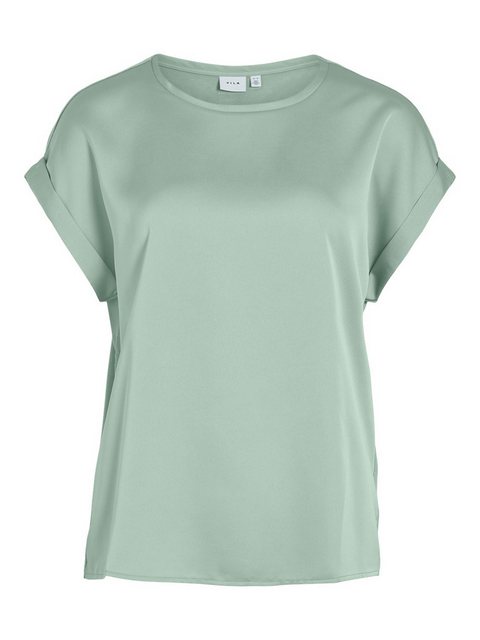 Vila Kurzarmshirt "VIELLETTE S/S SATIN TOP - NOOS", Satin Optik günstig online kaufen