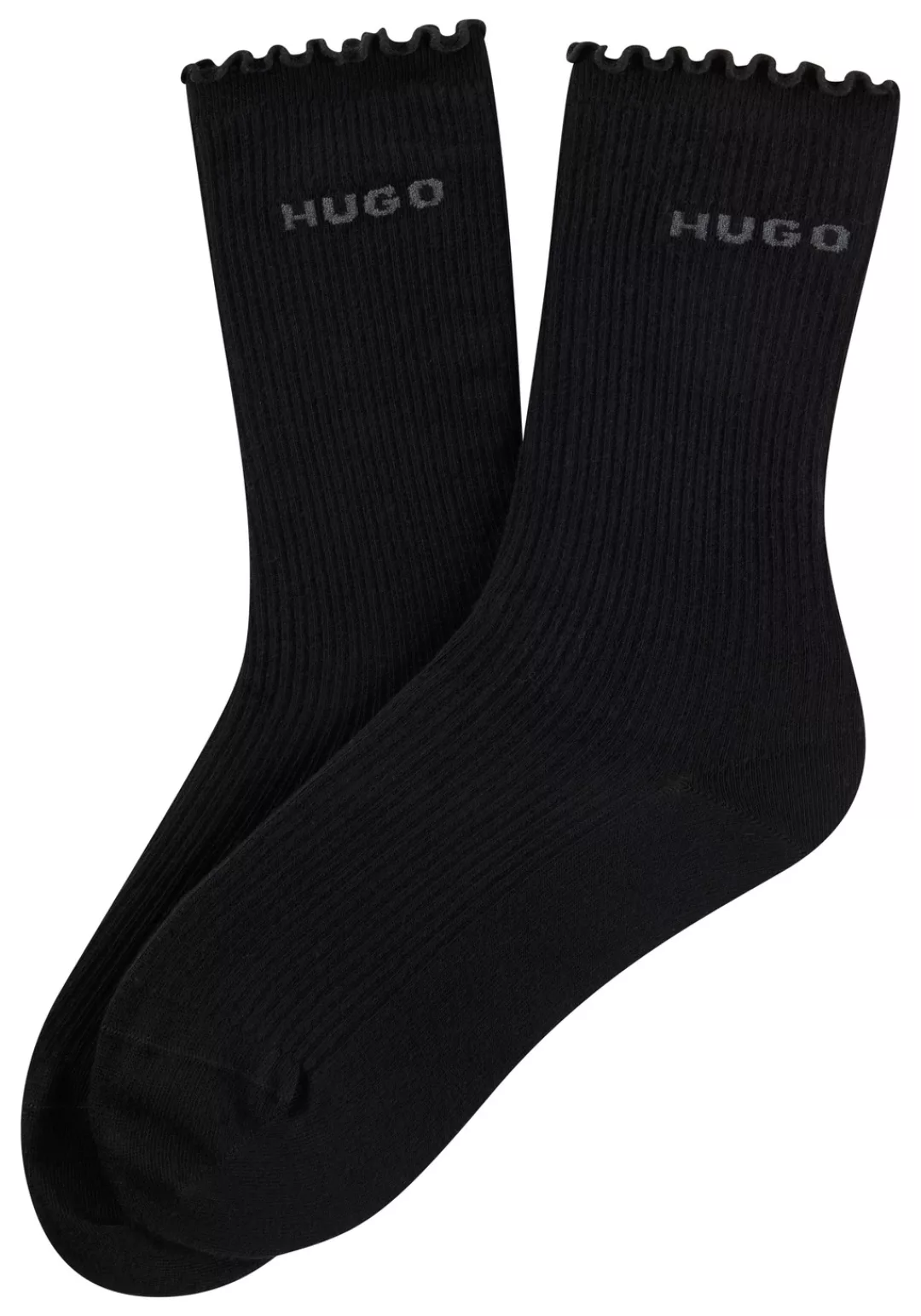 HUGO Underwear Basicsocken "2P RS LETTUCE CC W", (2 Paar), Bund leicht gekr günstig online kaufen