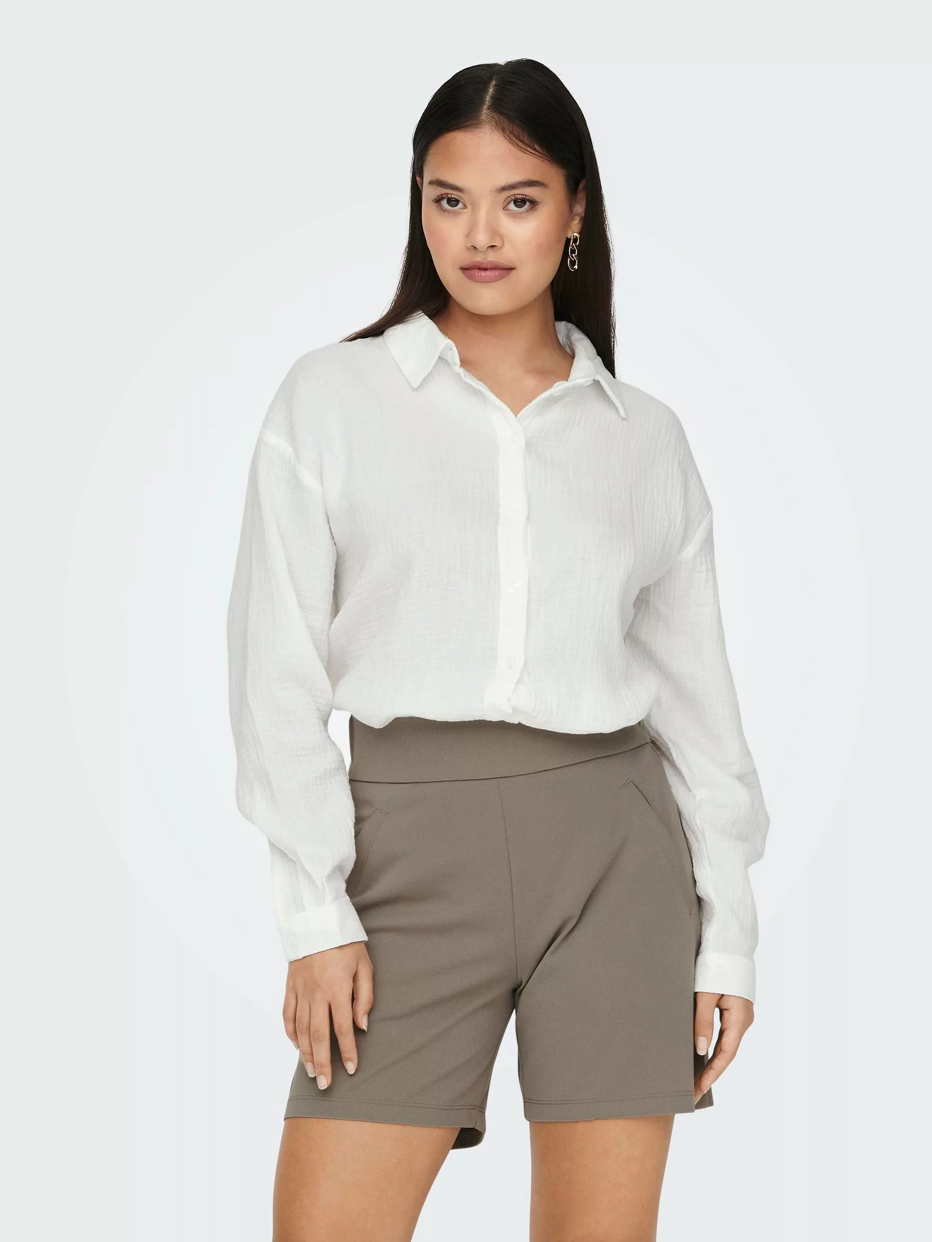 JACQUELINE de YONG Blusenshirt Elegantes Hemd Langarm Bluse in Knitteroptik günstig online kaufen