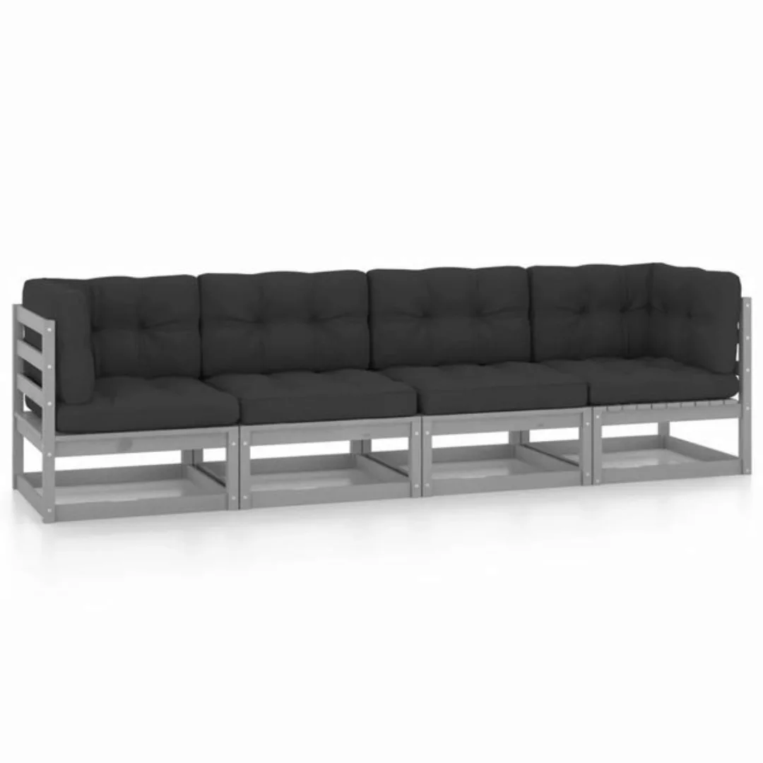 4-sitzer-gartensofa Mit Kissen Kiefer Massivholz günstig online kaufen