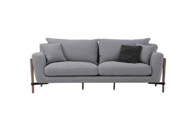 Xlmoebel 3-Sitzer Drei-Sitz Sofa Stoff Modernes Design Wohnzimmer Grau, 1 T günstig online kaufen