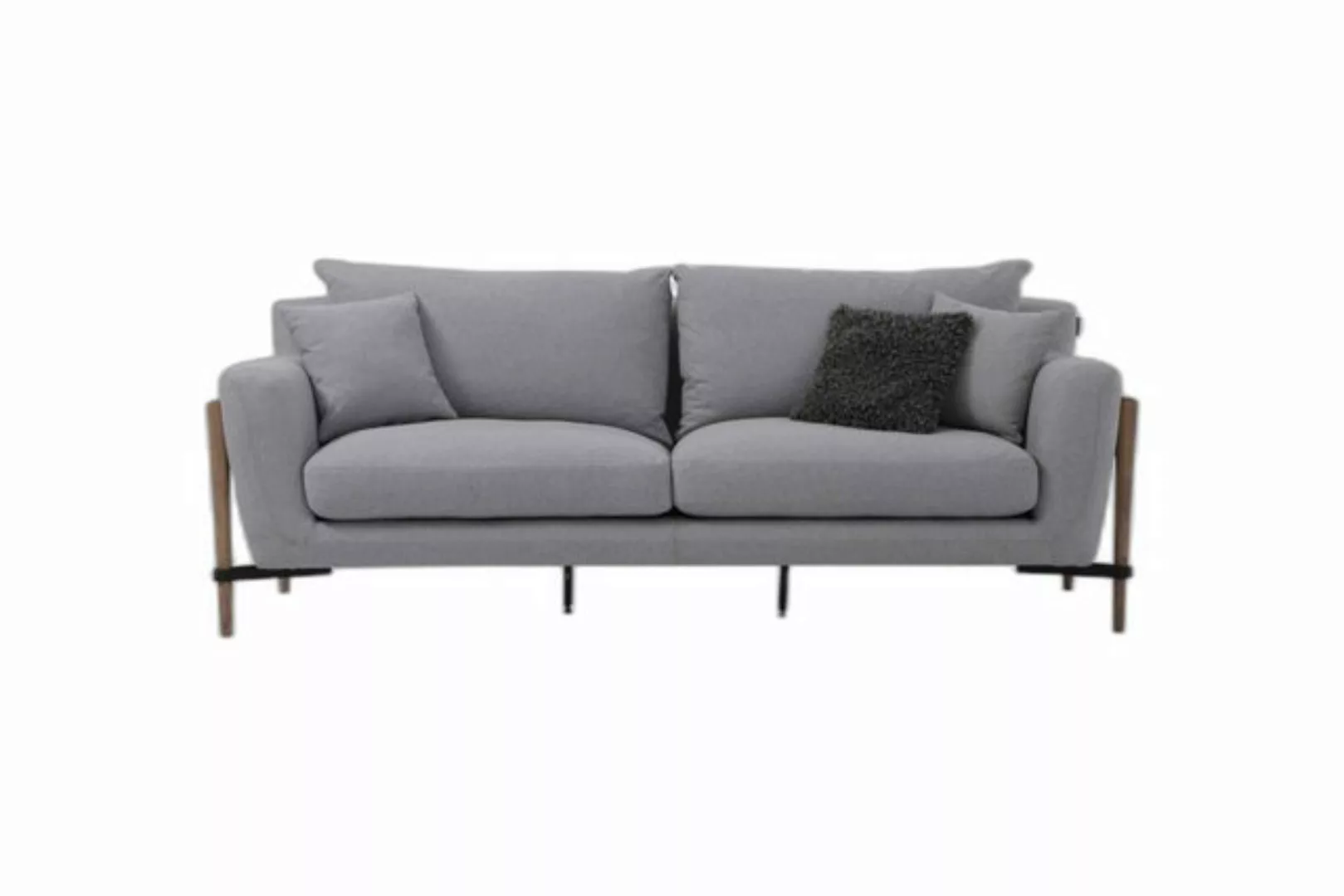 Xlmoebel 3-Sitzer Drei-Sitz Sofa Stoff Modernes Design Wohnzimmer Grau, 1 T günstig online kaufen