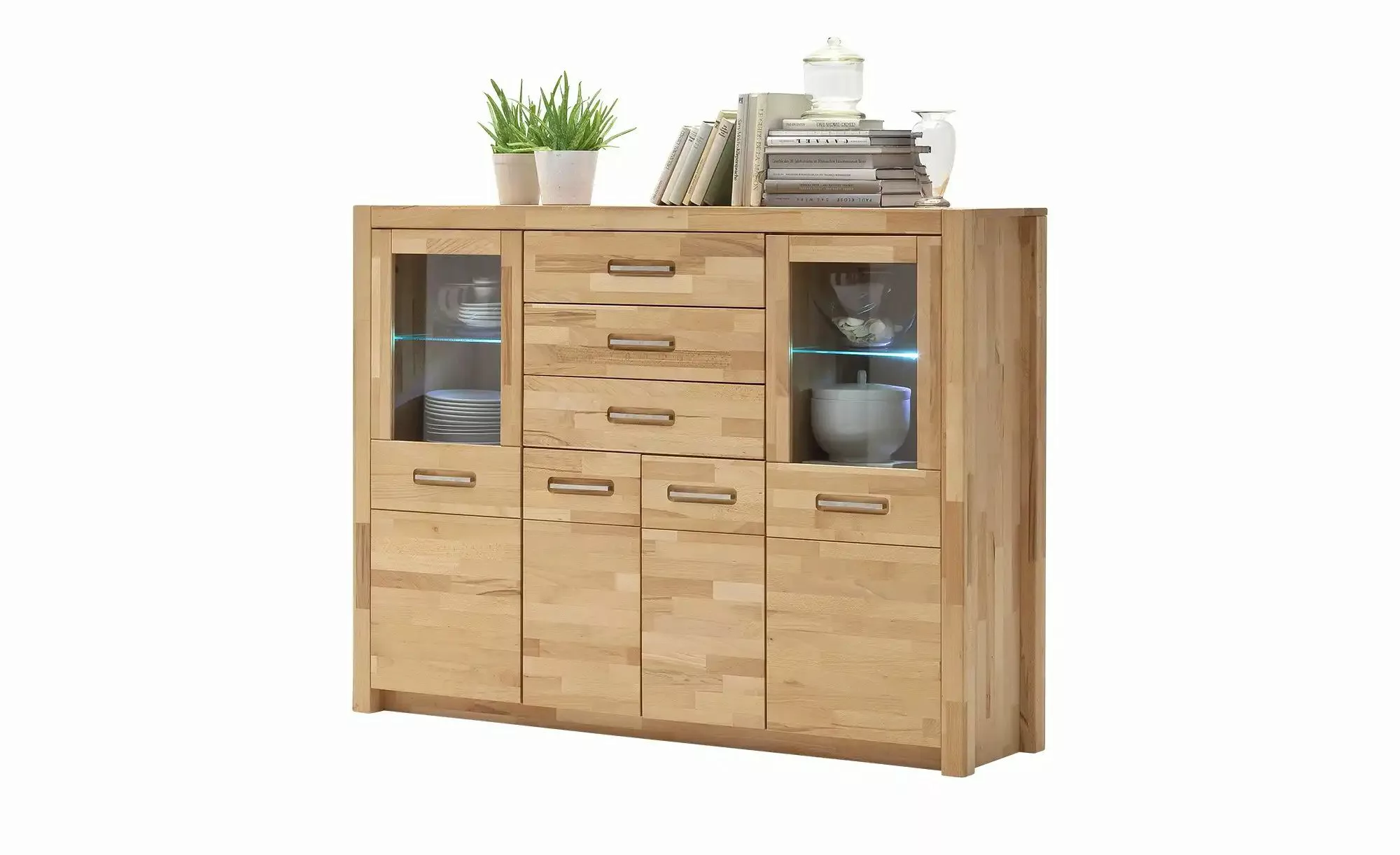 uno Highboard  Franjo ¦ holzfarben ¦ Maße (cm): B: 163 H: 122 T: 40.0 Kommo günstig online kaufen