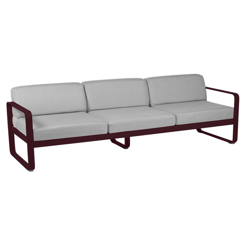 Bellevie 3-Sitzer Lounge-Sofa B9 Schwarzkirsche 79 Flanellgrau günstig online kaufen