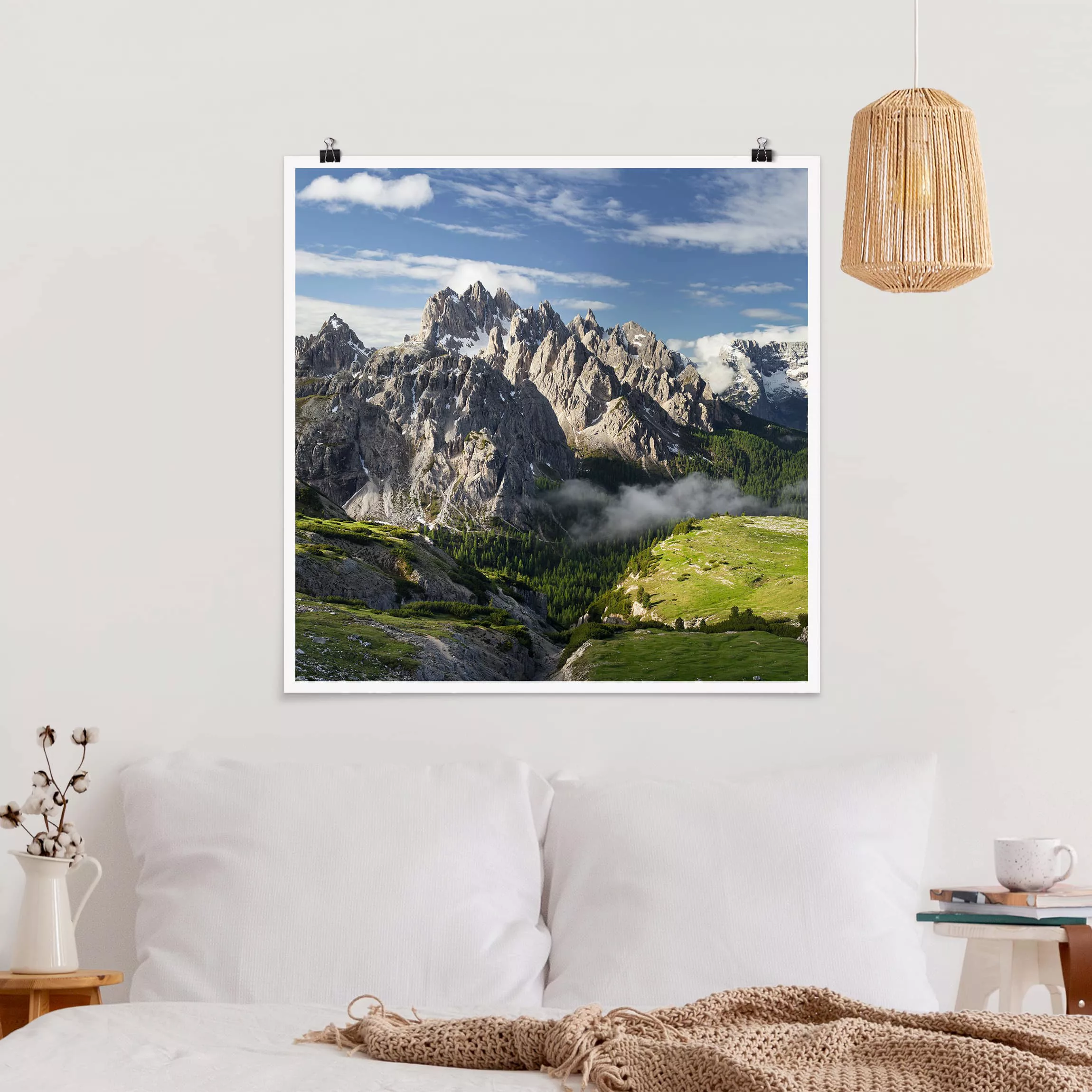 Poster Natur & Landschaft - Quadrat Italienische Alpen günstig online kaufen