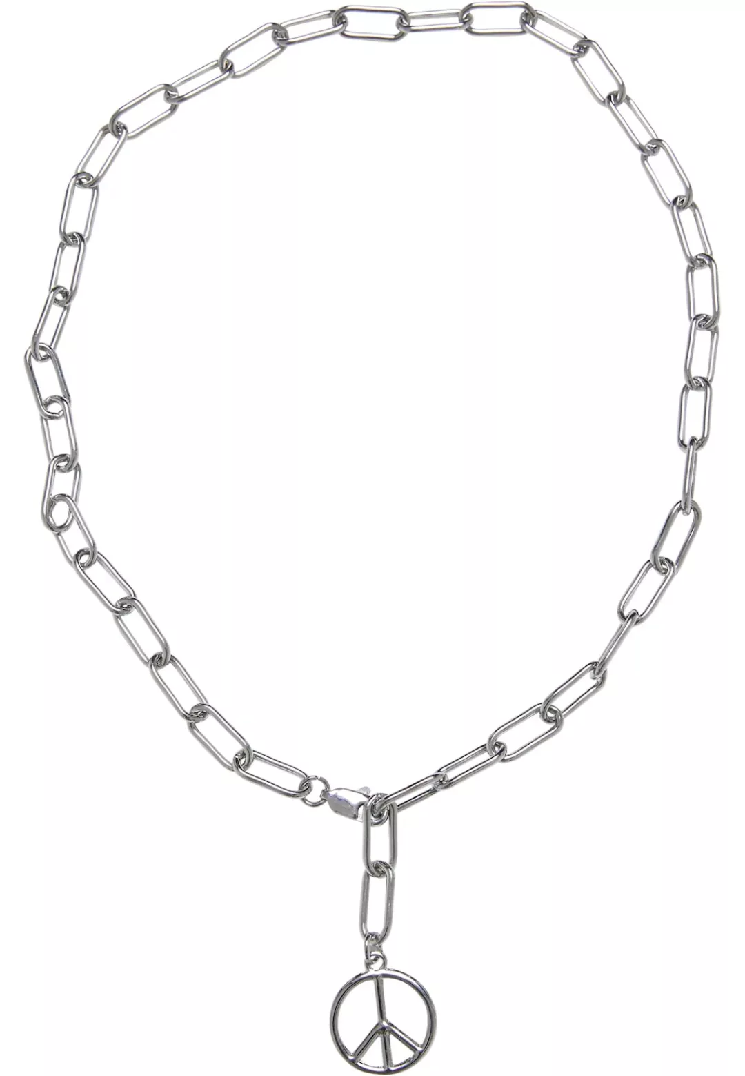 URBAN CLASSICS Edelstahlkette "Accessoires Y Chain Peace Pendant Necklace" günstig online kaufen