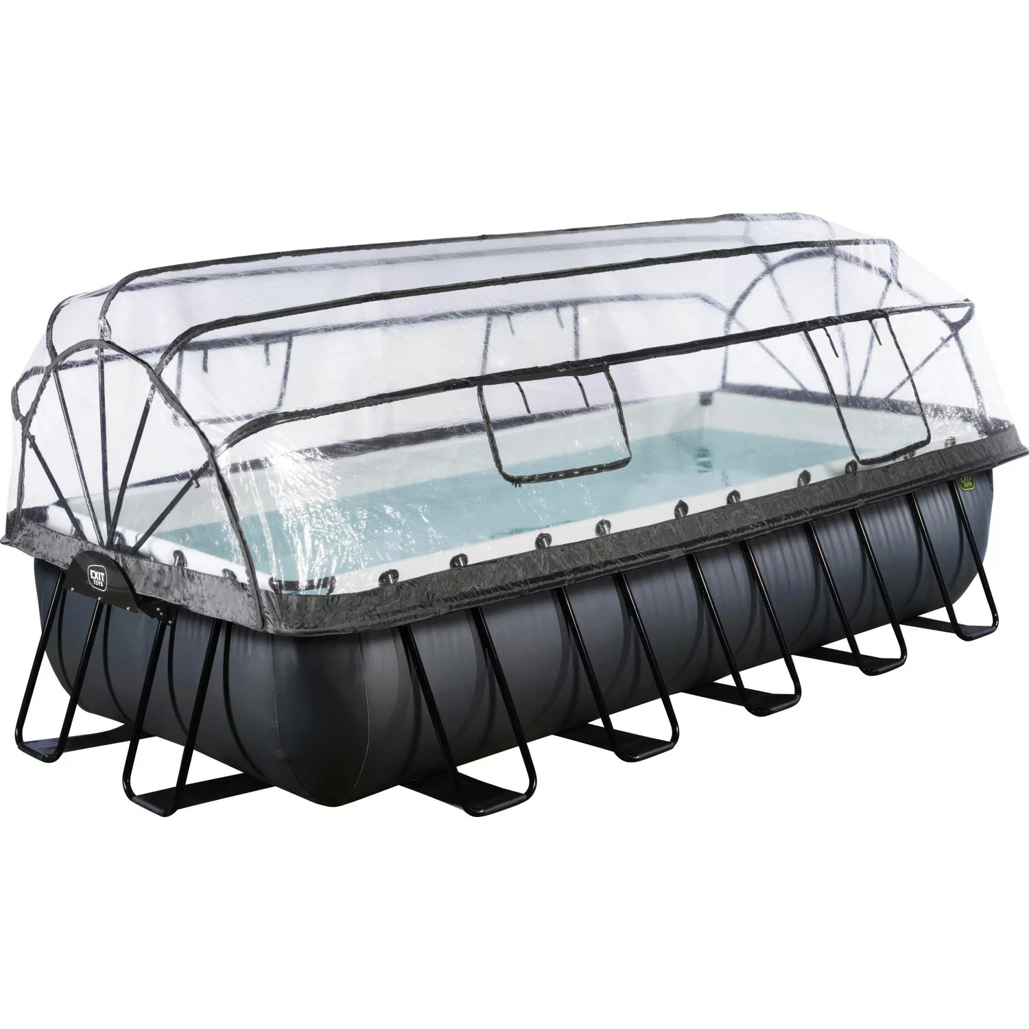 Exit Black Leather Pool Schwarz 540 x 250 x 100 cm m. Sandfilterp. u. Abdec günstig online kaufen