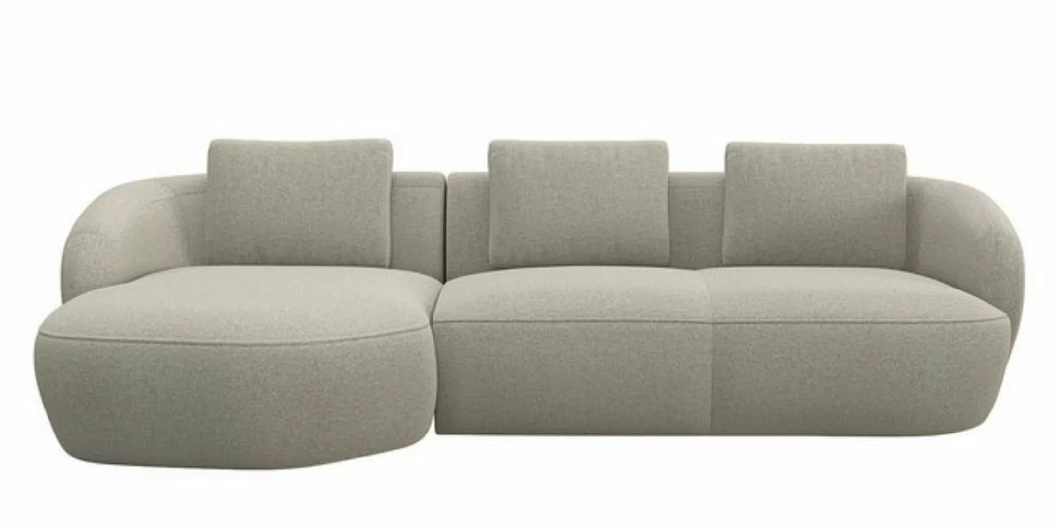 FLEXLUX Wohnlandschaft Torino, rund, L-Form, Sofa-Ecke mit Recamiere, Longc günstig online kaufen