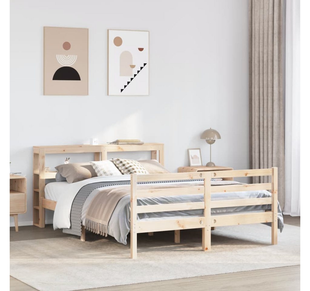 vidaXL Bett, Massivholzbett ohne Matratze 160x200 cm Kiefernholz günstig online kaufen