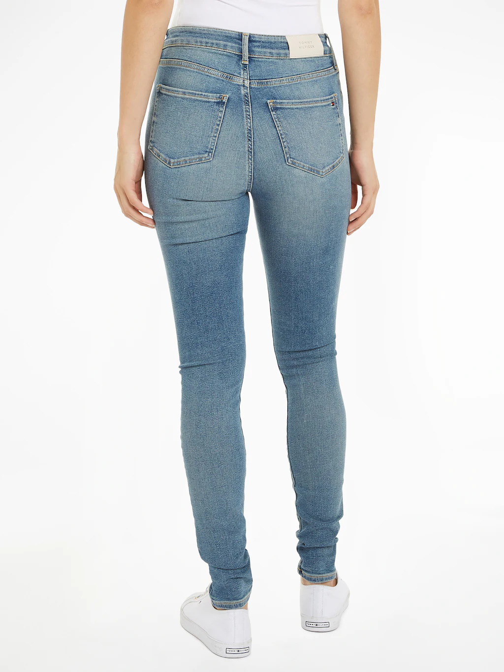 Tommy Hilfiger Skinny-fit-Jeans "TH FLEX HARLEM U SKINNY HW KAI", in blauer günstig online kaufen