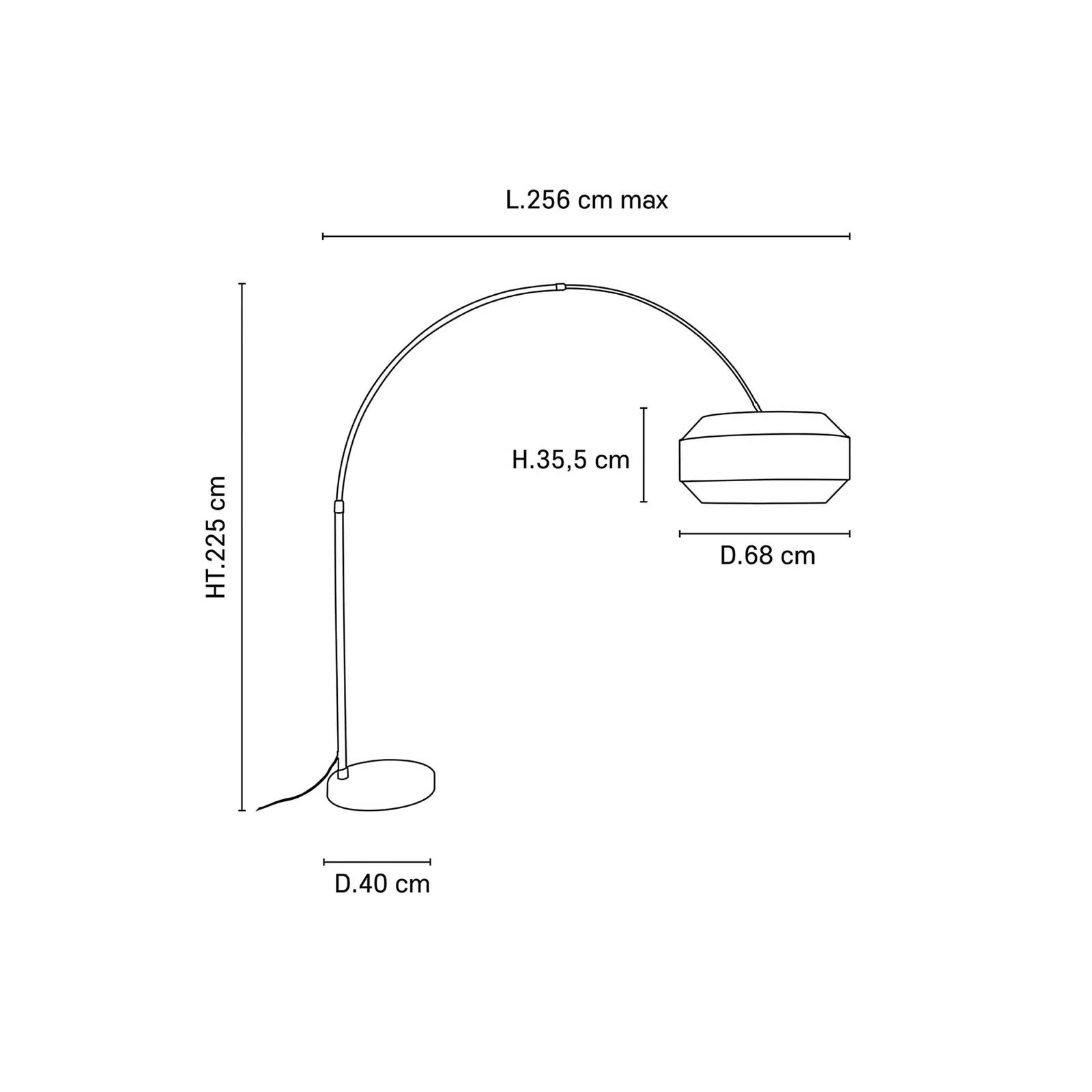 MARKET SET Cosiness Bogen-Stehleuchte Ø 68cm günstig online kaufen