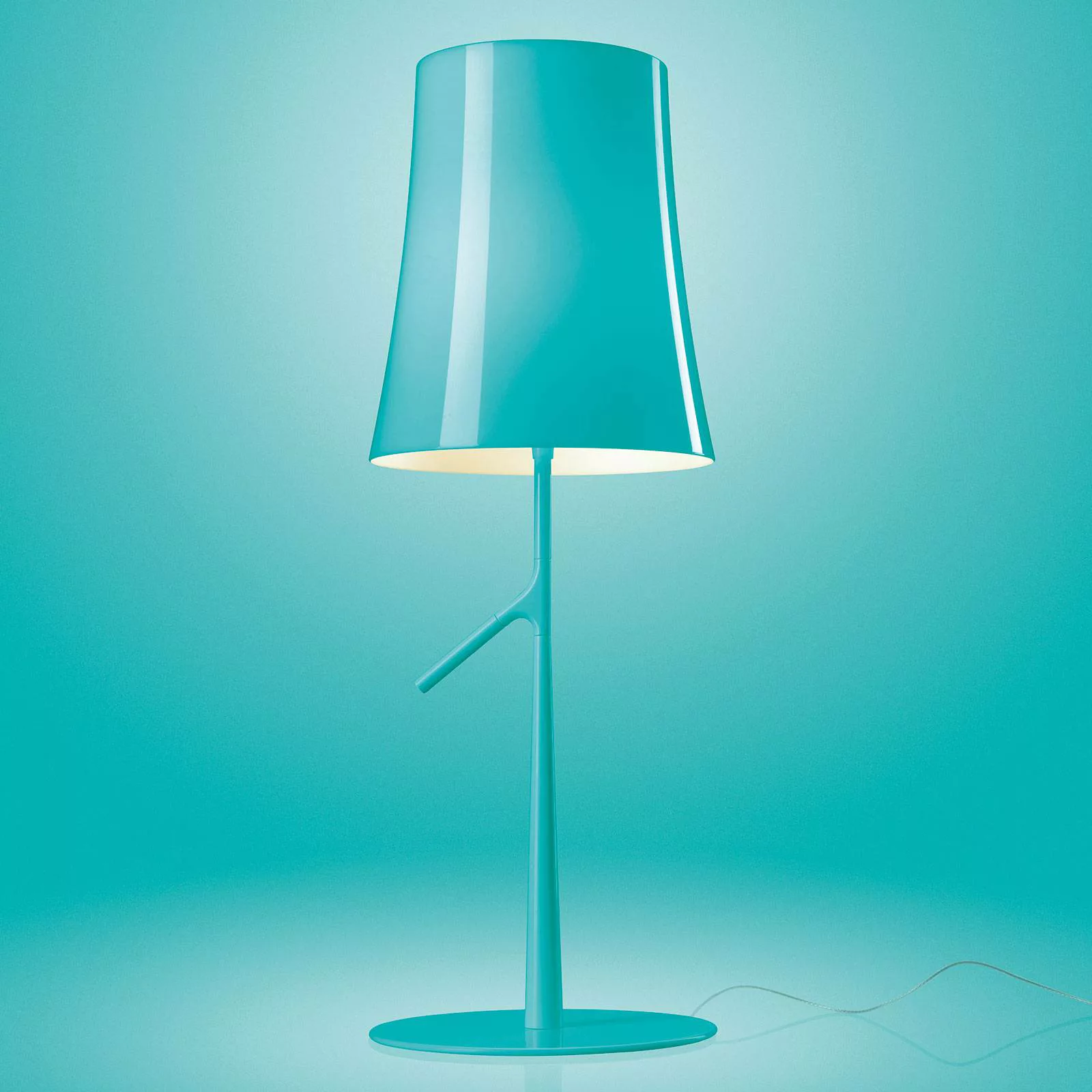 Foscarini Birdie LED grande Tischleuchte aquamarin günstig online kaufen