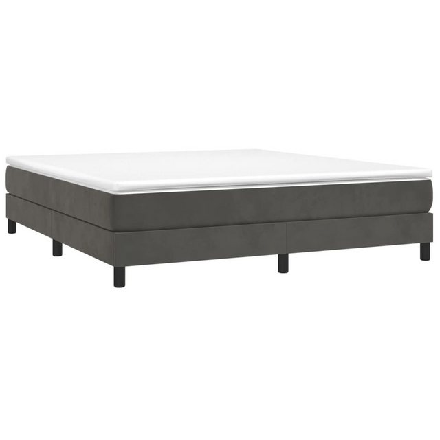 furnicato Bett Boxspringbett mit Matratze Dunkelgrau 180x200 cm Samt (1-tlg günstig online kaufen