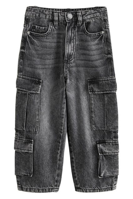 Next Cargojeans Breite Tapered Cargo-Jeans aus 100 % Baumwolle (1-tlg) günstig online kaufen