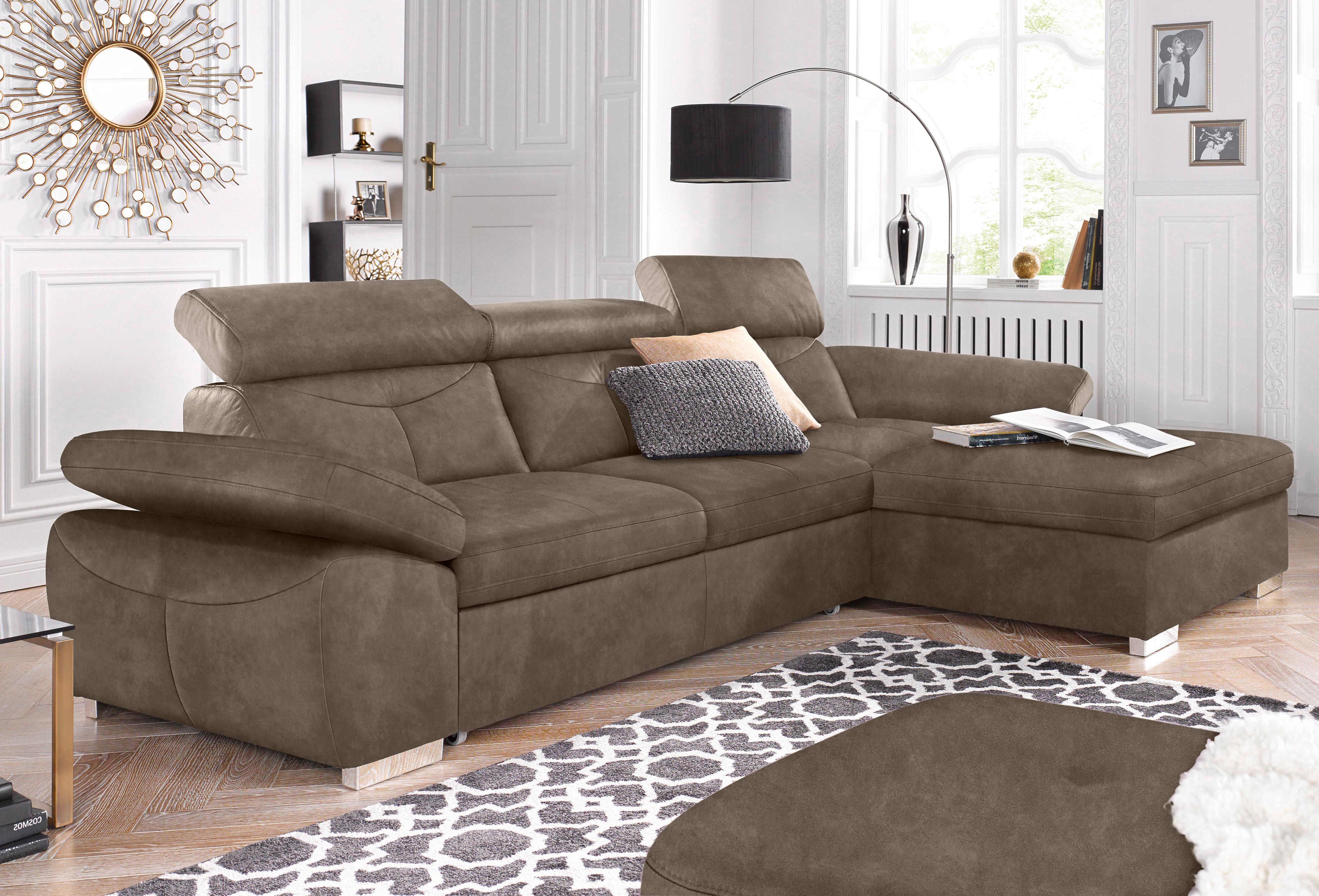 exxpo - sofa fashion Ecksofa "Arles, bequeme Federkernunterfederung, L-Form günstig online kaufen