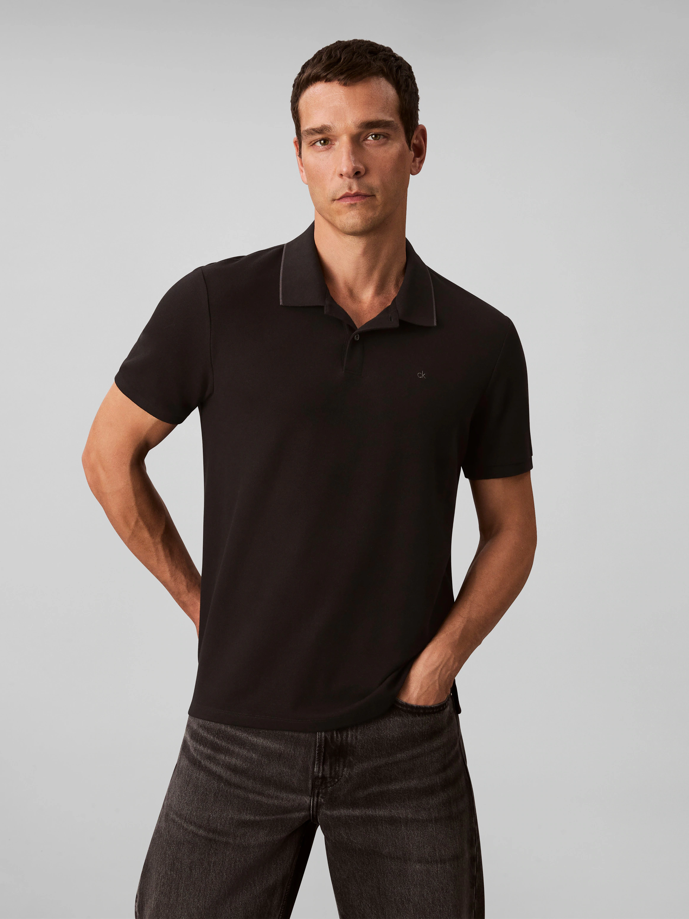 Calvin Klein Poloshirt "SS RFND PQ TPPD CLSS", Mit Rundhalsausschnitt günstig online kaufen