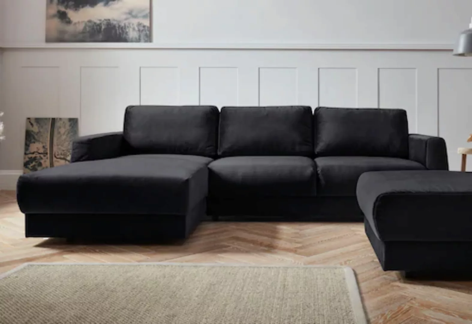 andas Ecksofa "Hobro L-Form", in 3 Bezugsqualitäten in vielen Farben, Desig günstig online kaufen