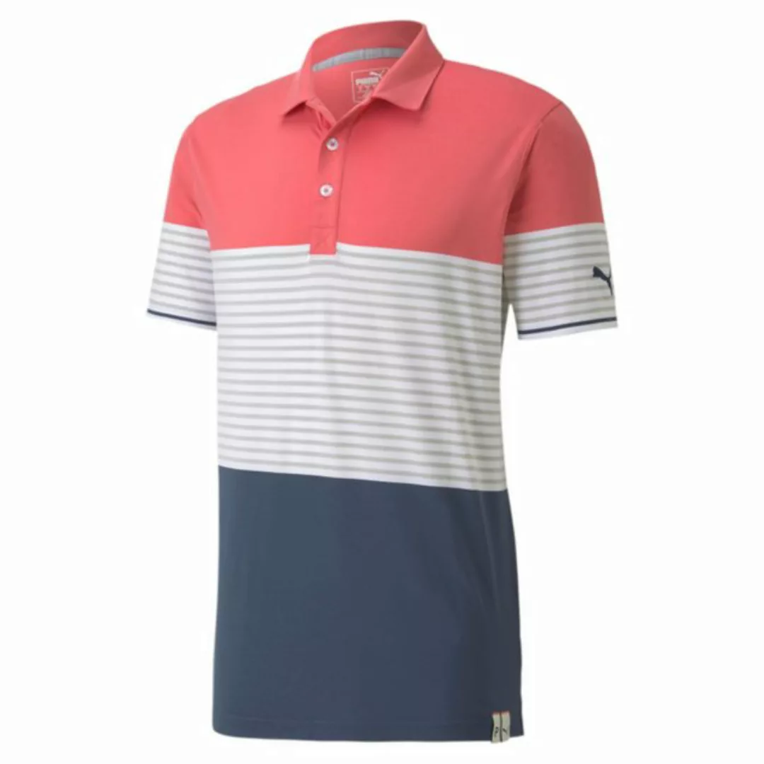 PUMA Poloshirt Puma Polo Cloudspun Taylor Rosa/Weiß/Navy Herren M günstig online kaufen