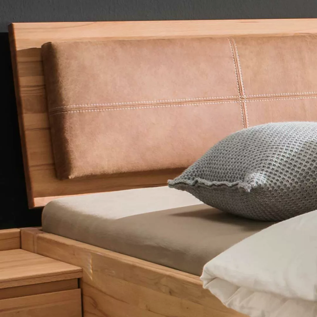 Doppel Bett Kernbuche geölt aus Massivholz zwei Nachtkommoden (dreiteilig) günstig online kaufen