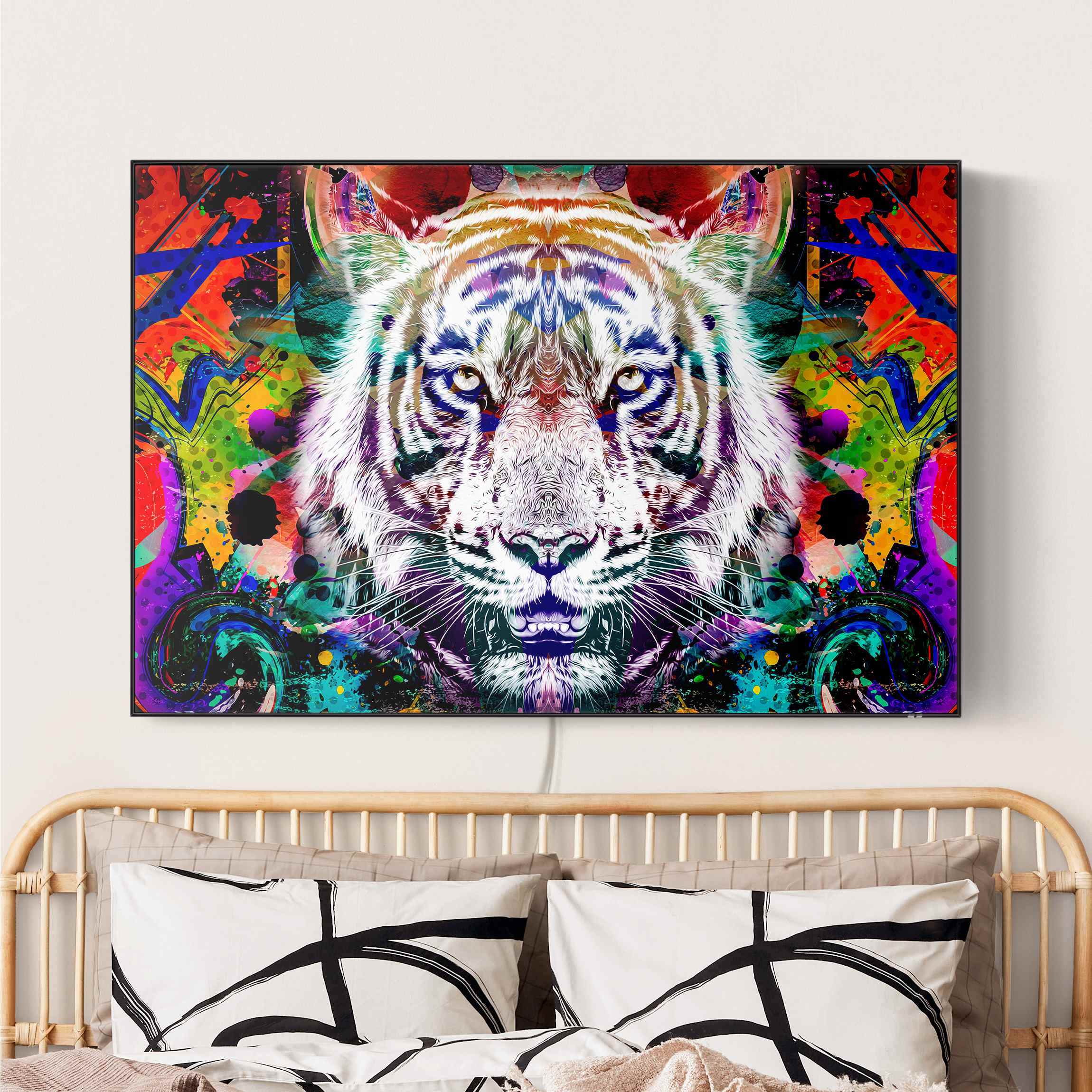 LED-Wechselbild Street Art Tiger günstig online kaufen