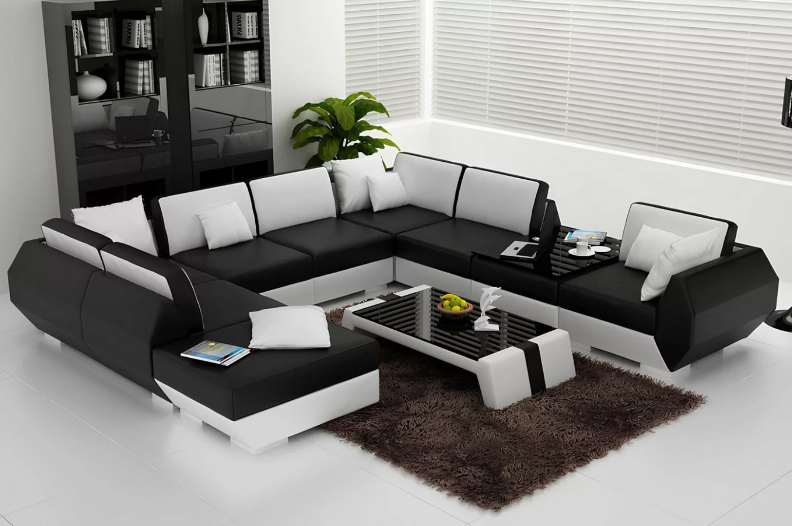 Xlmoebel Sofa Neues modernes Ecksofa aus Leder in Design R7002, Hergestellt günstig online kaufen