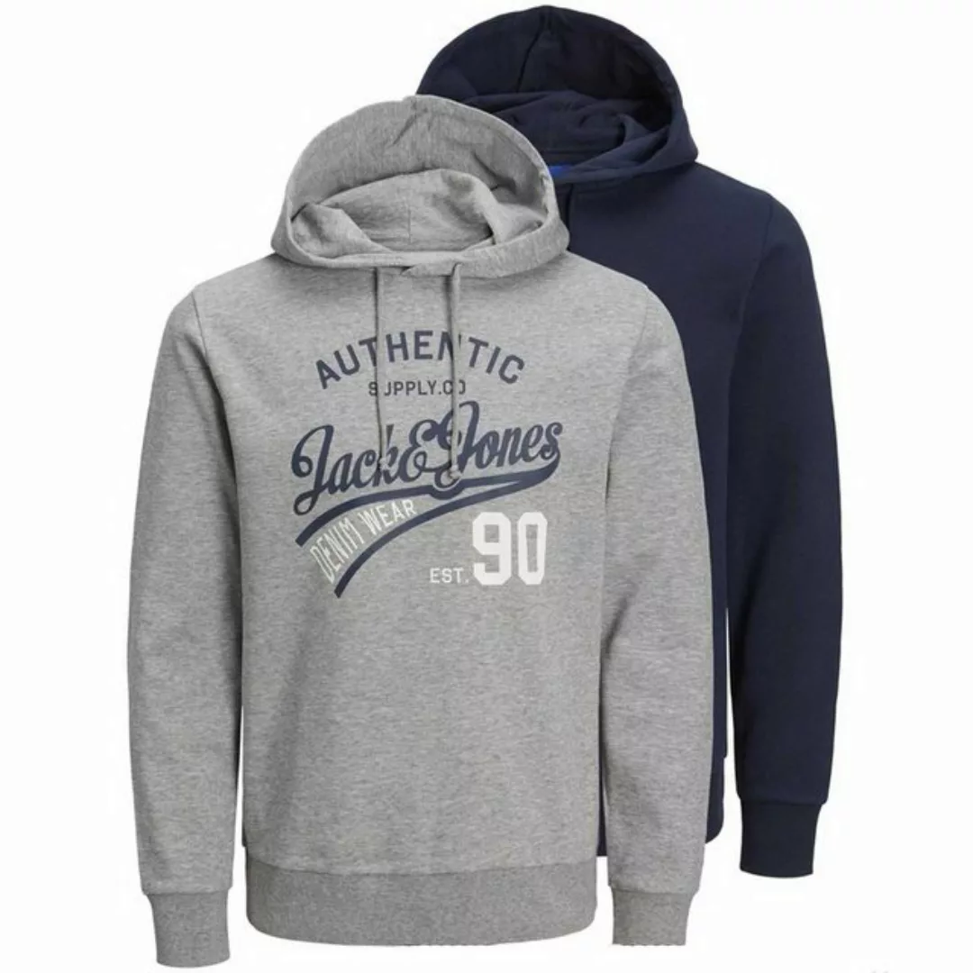 Jack & Jones Herren Hoodie Kapuzenpullover JJETHAN - 2er Pack - Regular Fit günstig online kaufen