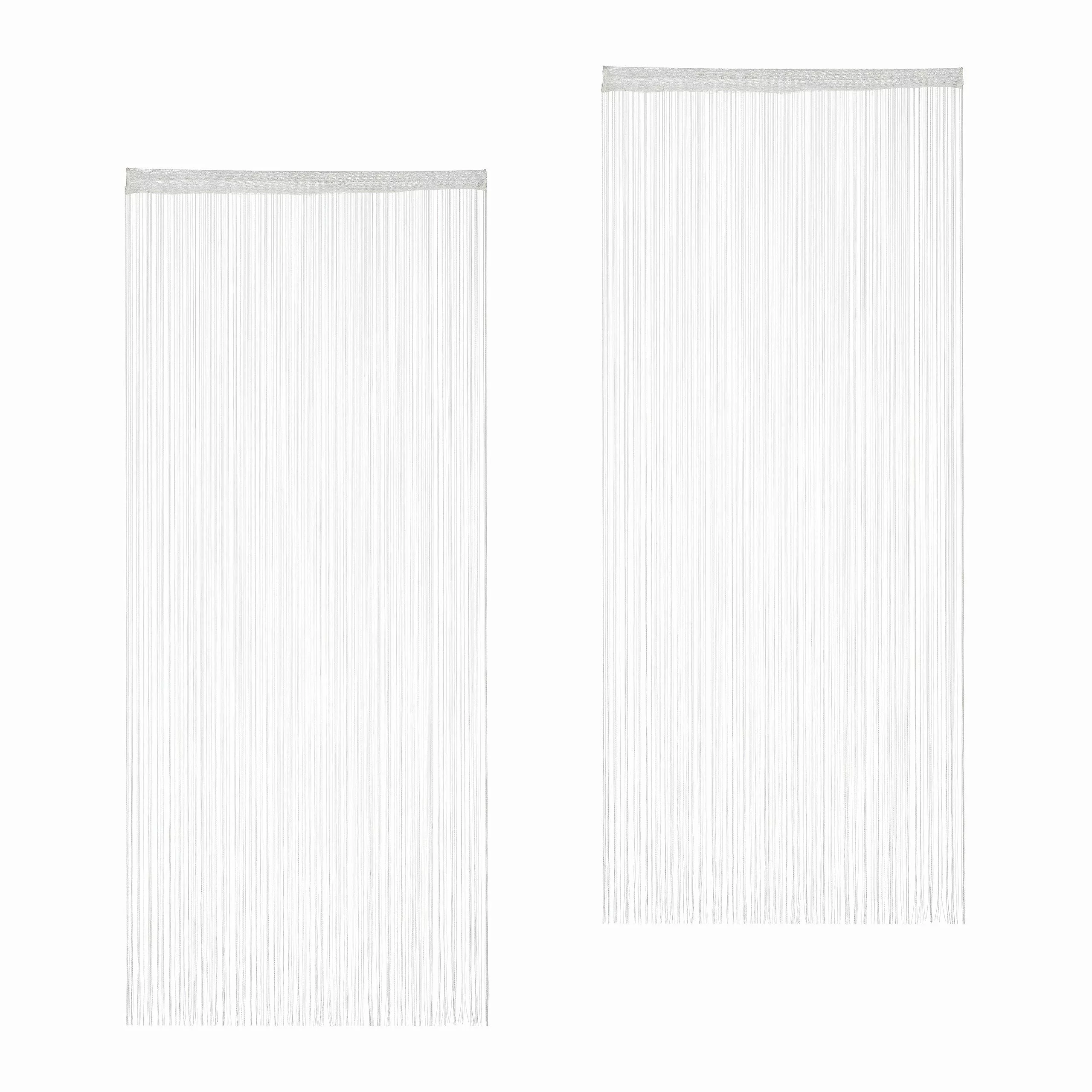 relaxdays Fadenvorhang weiß, 2er Pack 90x245cm günstig online kaufen