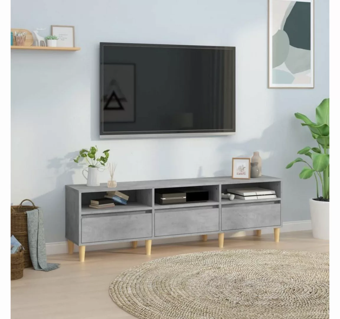 furnicato TV-Schrank Betongrau 150x30x44,5 cm Holzwerkstoff günstig online kaufen