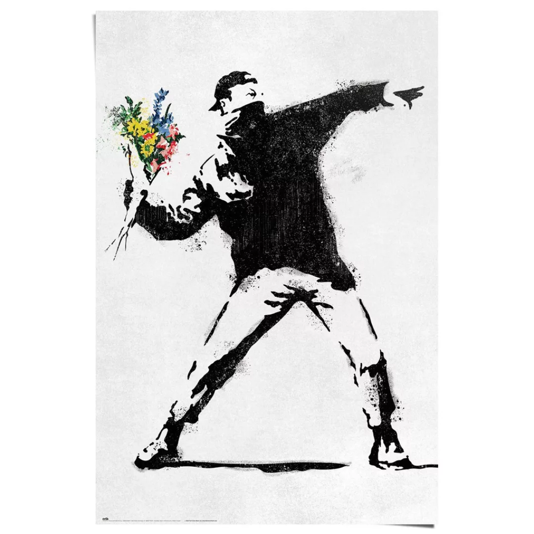 Reinders Poster "Brandalised - the flower thrower" günstig online kaufen