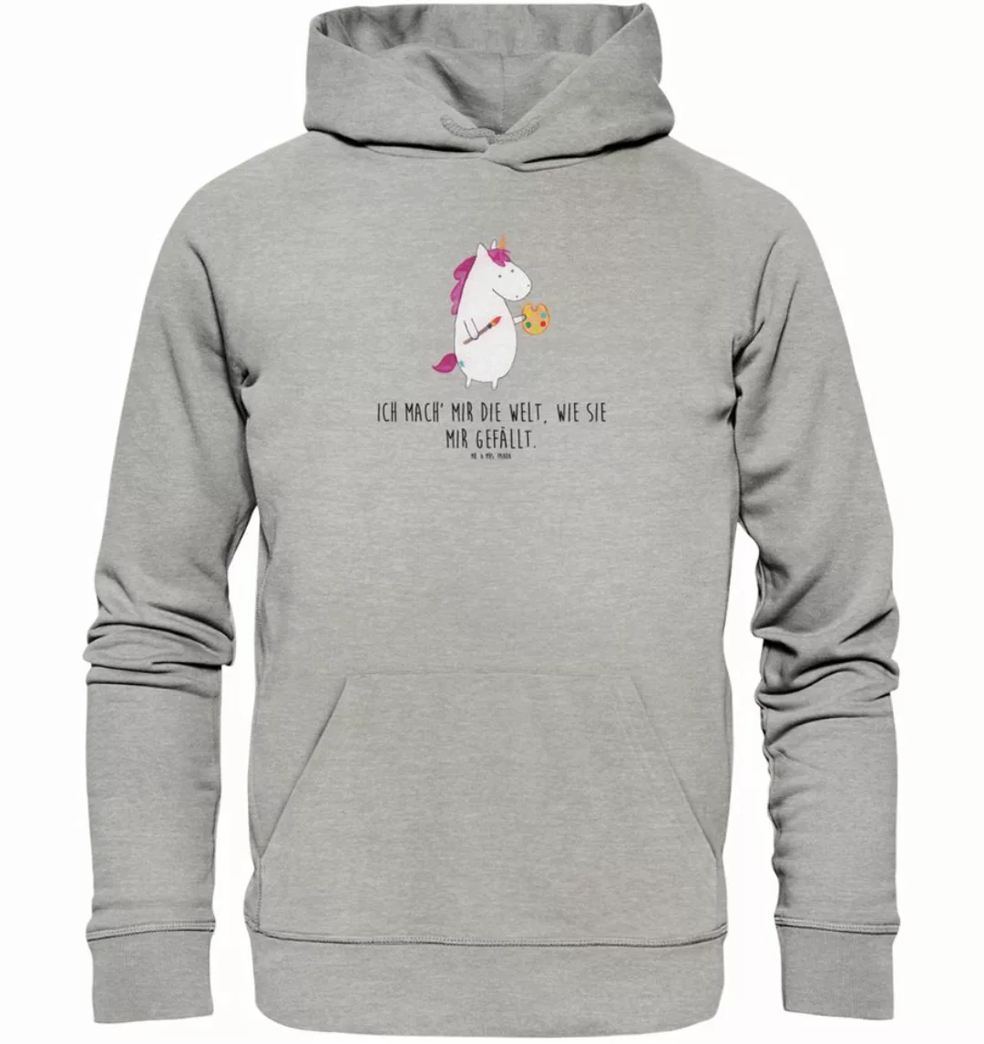 Mr. & Mrs. Panda Hoodie Größe XXL Einhorn Künstler - Heather Grey - Geschen günstig online kaufen