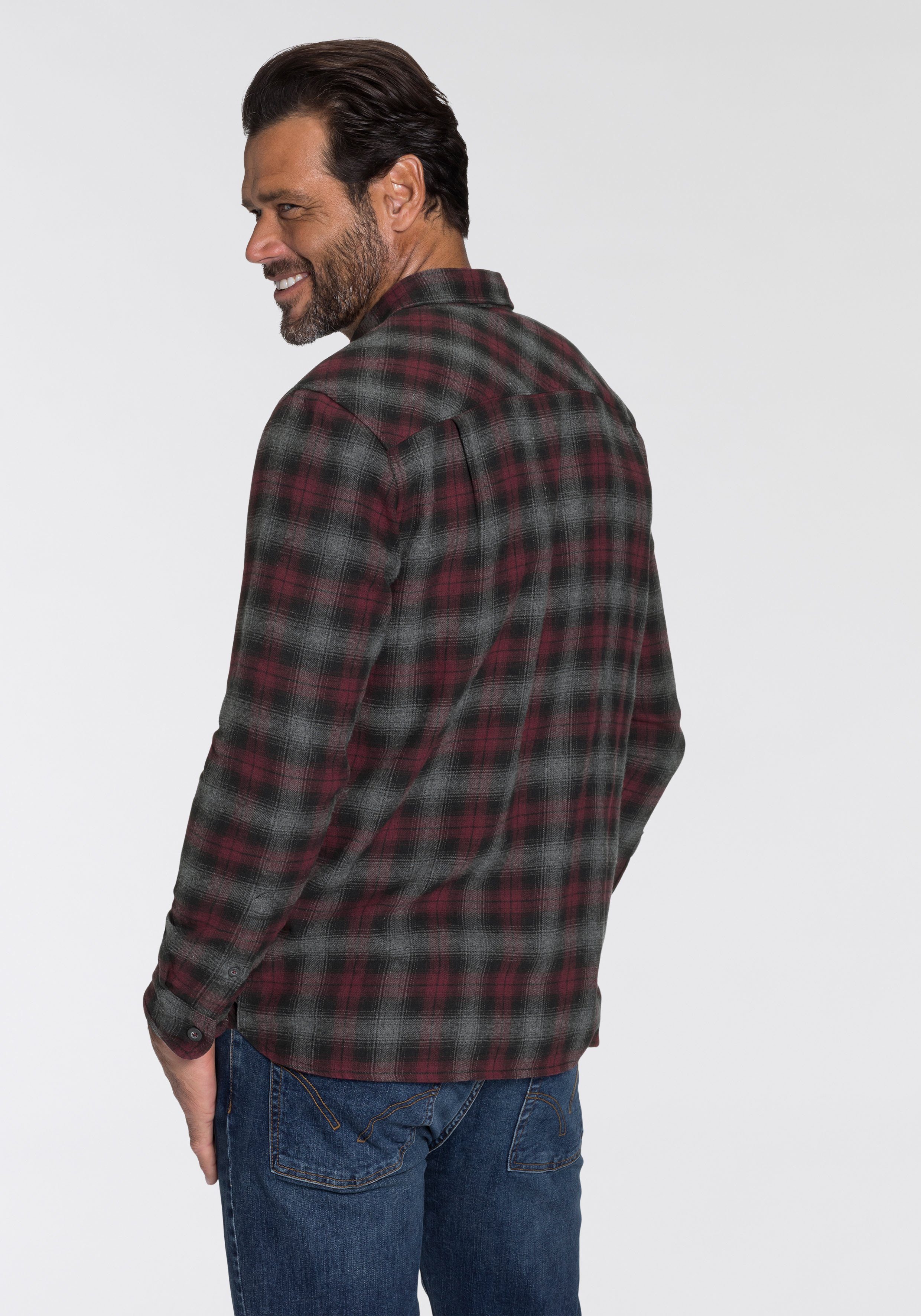 Man's World Flanellhemd mit 2 Brusttaschen günstig online kaufen