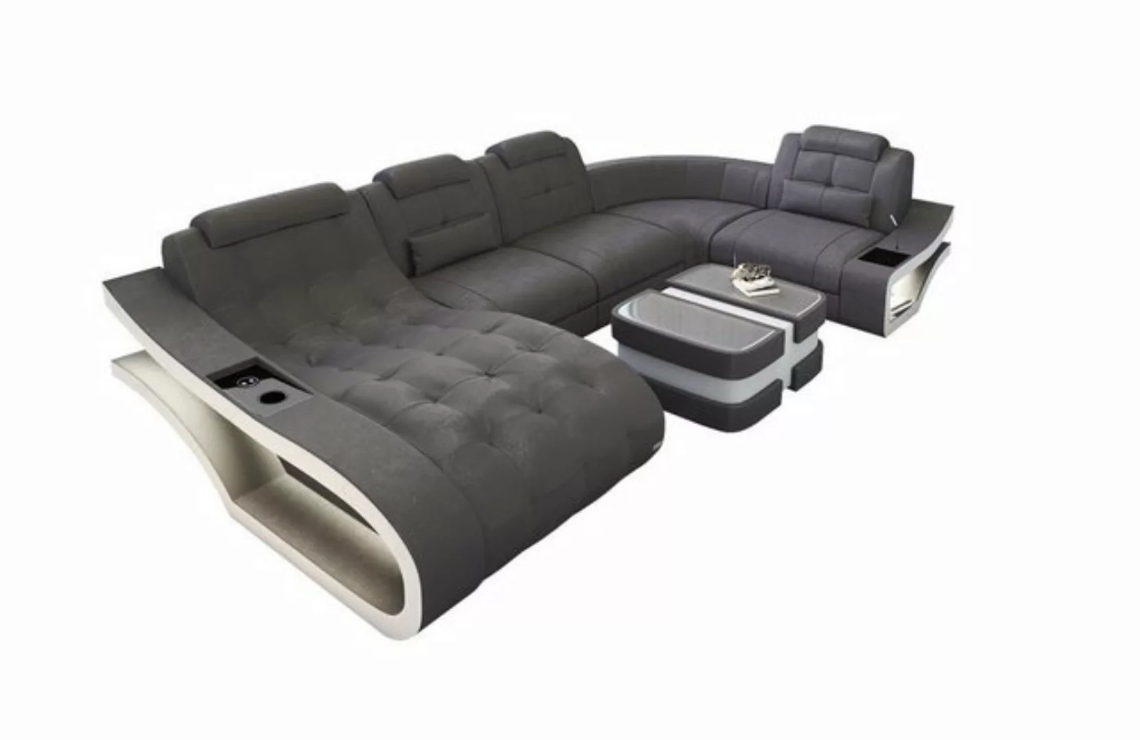 Sofa Dreams Wohnlandschaft Polster Stoff Sofa Elegante A - U Form Stoffsofa günstig online kaufen