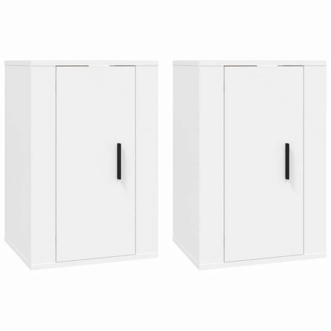 furnicato TV-Schrank TV-Wandschränke 2 Stk. Weiß 40x34,5x60 cm (2-St) günstig online kaufen