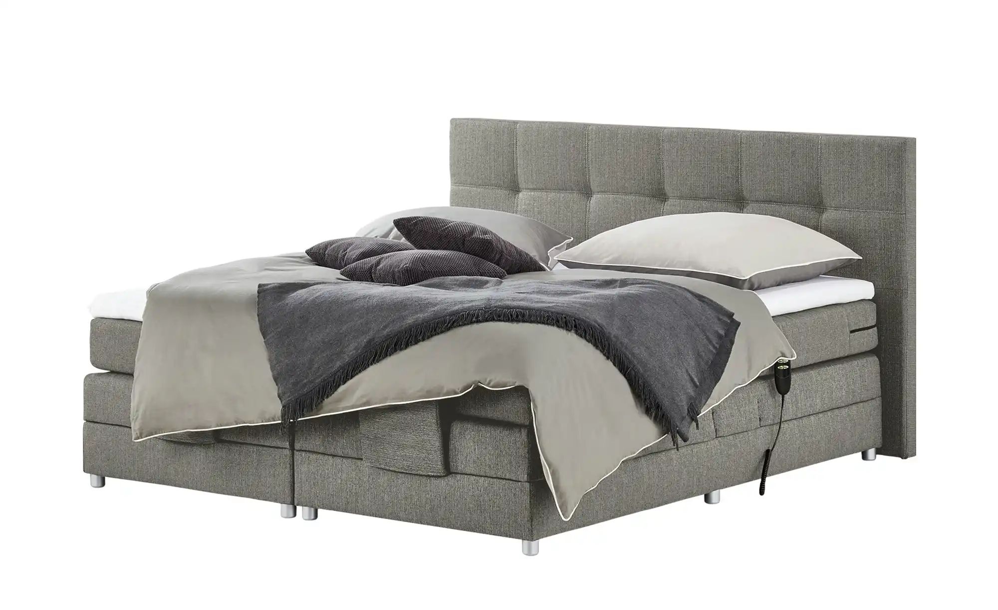 uno Motor-Boxspringbett   Manolo ¦ grau ¦ Maße (cm): B: 202 H: 112 Betten > günstig online kaufen