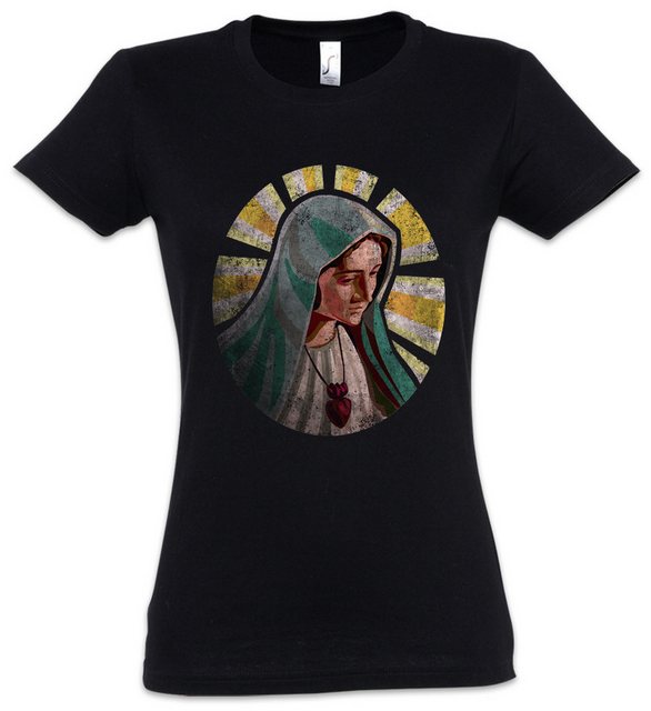 Urban Backwoods Print-Shirt Holy Mary Damen T-Shirt Heilige Maria Mutter Go günstig online kaufen