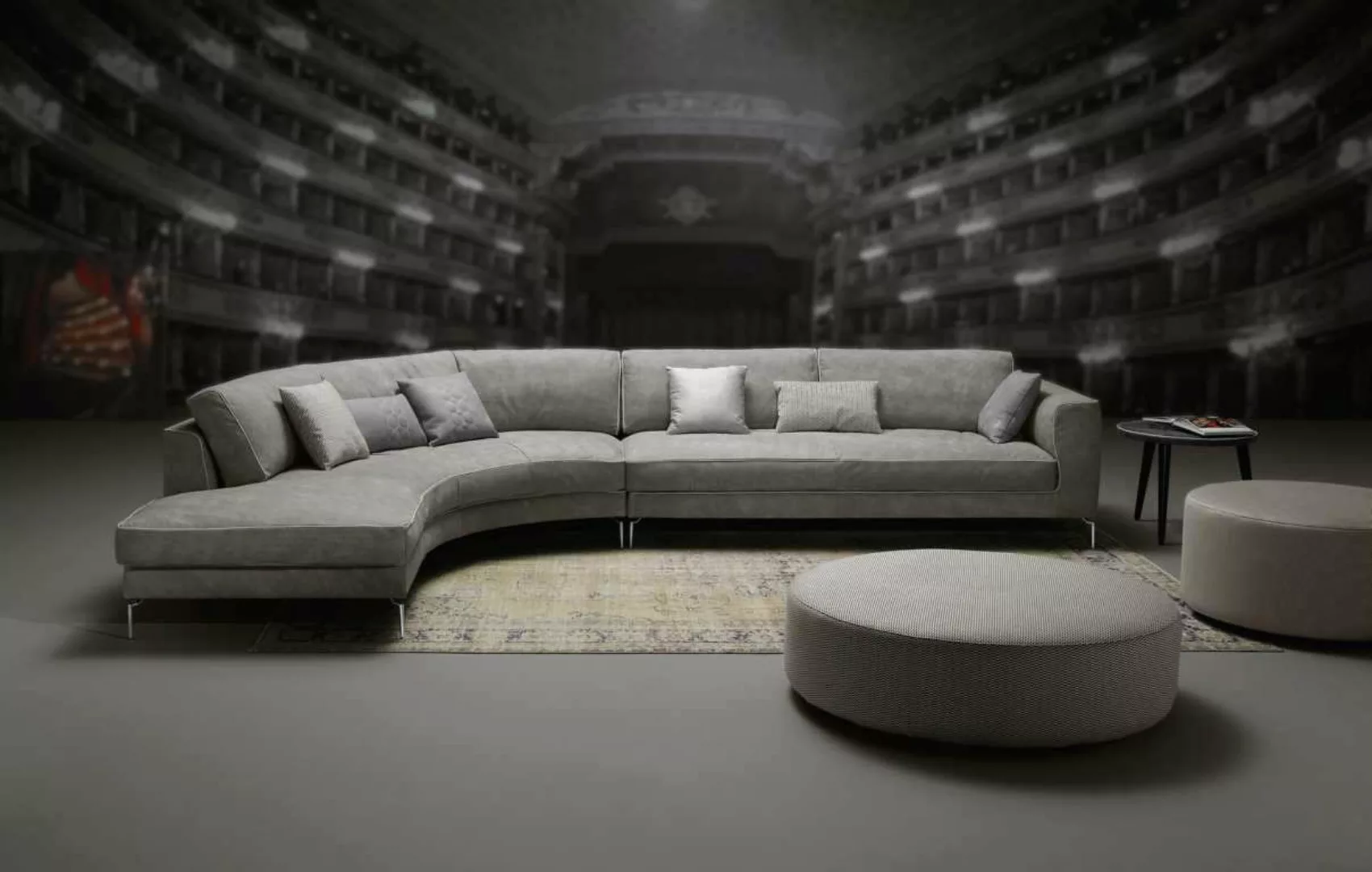 JVmoebel Ecksofa Design L Form Leder Grau Luxus Couchen Neu Ecksofa Couch S günstig online kaufen
